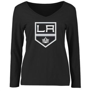 ‼️SALE‼️ Los Angeles Kings NHL Women's Long Sleeve V-Neck shirt
